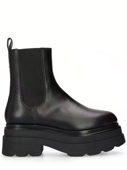 Alexander Wang | 75mm Carter Platform Leather Ankle Boots商品图片,