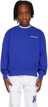 AMIRI | 蓝色 Bones Graphic 儿童套头衫,商家SSENSE CN,价格¥3601