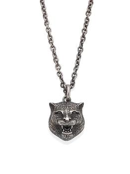 推荐Sterling Silver Tiger Pendant Necklace商品