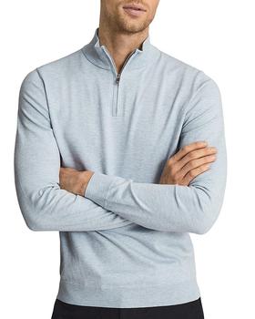 推荐Hero Solid Regular Fit Quarter Zip Mock Neck Sweater商品