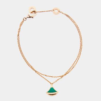 商品Bvlgari Divas' Dream Malachite 18k Rose Gold Charm Bracelet S/M,商家The Luxury Closet,价格¥9920图片