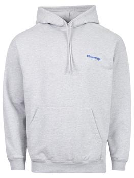 巴黎世家卫衣价格, Balenciaga | Classic Hoodie Heather Grey And Royal Blue商品图片 