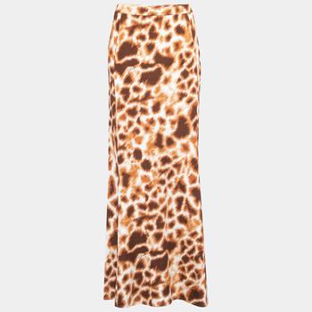 [二手商品] Just Cavalli | Just Cavalli Brown Animal Print Jersey Maxi Skirt M商品图片,9折, 满1件减$100, 满减