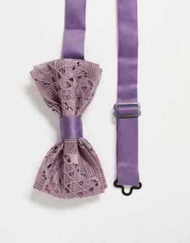 商品Devils Advocate | Devils Advocate lace tie bow in purple,商家ASOS,价格¥39图片