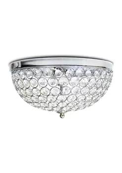 商品Elegant Designs | 2 Light Elipse Crystal Flush Mount Ceiling Light,商家Belk,价格¥1207图片