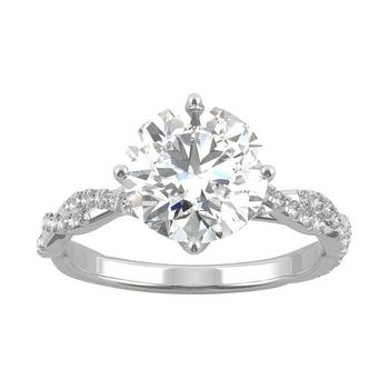 商品Charles & Colvard | Moissanite Twist Engagement Ring (2-1/3 ct. t.w. DEW) in 14k White Gold,商家Macy's,价格¥11359图片