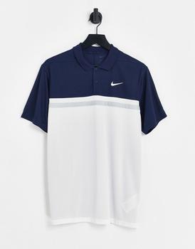 Nike Golf, NIKE | Nike Golf Victory colourblock polo in navy and white商品图片 