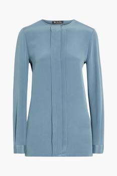 Loro Piana | Ashlyn pintucked silk crepe de chine blouse商品图片,4折