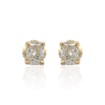 yee si, [二手商品] Estate Jewelry | Pre-Owned 18K Yellow Gold Diamond EarringsJ SI1/SI2商品图片 1.6折