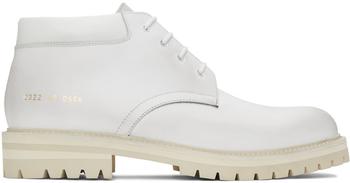 Common Projects | White Combat Derby Lace-Up Boots商品图片,独家减免邮费