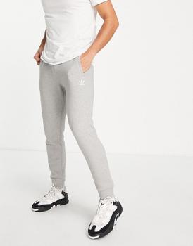 Adidas | adidas Originals essentials slim fit joggers with small logo in grey商品图片,7折起