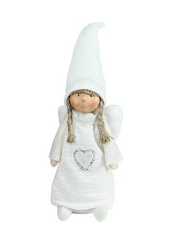 推荐19.25" White Snowy Woodlands Girl Angel Christmas Tabletop Figurine商品