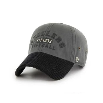 47 Brand | Men's Charcoal Pittsburgh Steelers Ridgeway Clean Up Adjustable Hat 