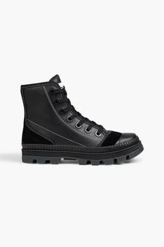 推荐Nord suede-trimmed leather high-top sneakers商品