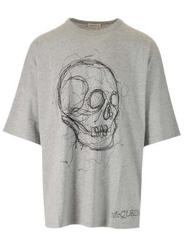 商品Alexander McQueen Skull Printed Crewneck T-Shirt图片