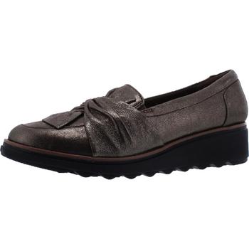 Clarks, Clarks | Clarks Women's Sharon Dasher Leather Metallic Knot Slip On Wedge Loafer商品图片 2.6折起