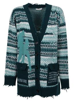 推荐Nervure Women's Green Wool Cardigan商品