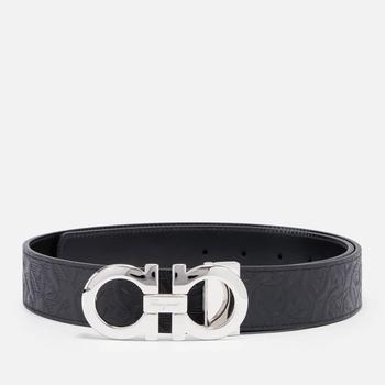 了解菲拉格慕腰带, Salvatore Ferragamo | Salvatore Ferragamo Men's Reversible And Adjustable Gancini Belt - Black商品图片 