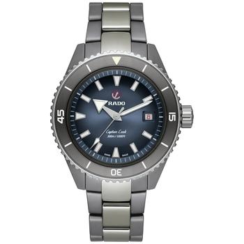 Rado | Men's Swiss Automatic Captain Cook Diver Silver Ceramic Bracelet Watch 43mm商品图片,