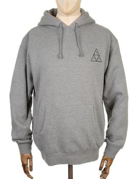 推荐Huf Triple Triangle Hooded Sweatshirt - Heather Grey Medium, Colour: Heather Grey商品