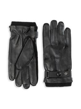 Bruno Magli | Nappa Leather & Wool Gloves商品图片,4.6折