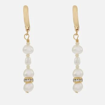 �推荐Anni Lu Gold-Tone and Glass Pearl Hoop Earrings商品