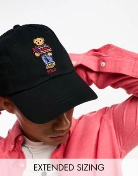 推荐Polo Ralph Lauren cap in black with bear logo商品