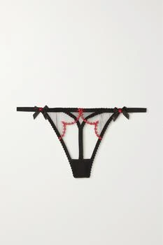 L'Agent by Agent Provocateur | Lornaheart 刺绣绢网丁字裤 5.9折×额外9.7折, 额外九七折