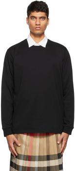 Burberry | Black Location Print Long Sleeve T-Shirt商品图片,