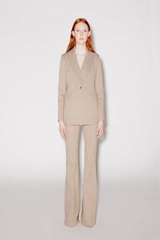 ROSETTA GETTY, ROSETTA GETTY | Peak Lapel Check Jacket Multi Brown商品图片 