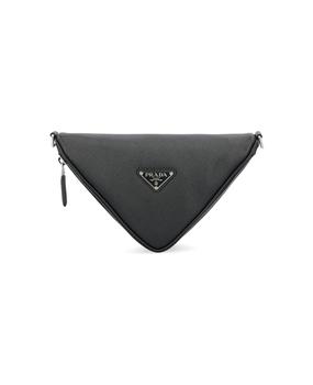 Prada | Logo Plaque Triangle Zipped Shoulder Bag商品图片,9折
