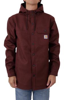 (105022) Rain Defender Relaxed Fit HW Hooded Shirt Jacket - Dark Cedar product img