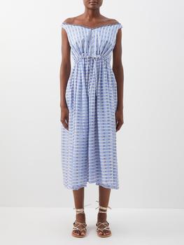 Thierry Colson | Valeria geometric-print cotton-lawn dress商品图片,额外7折, 额外七折