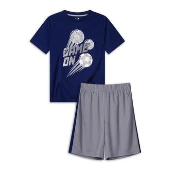 Little Boys Soft Jersey Fabric T-shirt and Mesh Shorts Pajama Set, 2 Piece