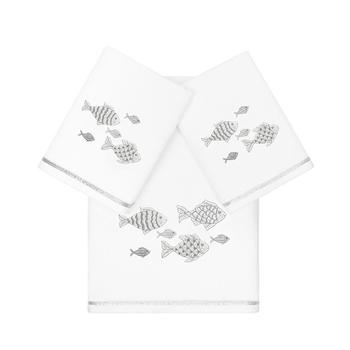 商品Linum Home Textiles | Textiles Turkish Cotton Figi Embellished Towel Set, 3 Piece,商家Macy's,价格¥1134图片