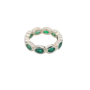 Normani | Normani - Women's Genuine Oval Emerald Bezel Fashion Ring,商家ELITE FINDS,价格¥11672