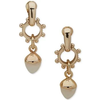 Anne Klein | Gold-Tone Imitation Pearl Clip-On Linear Drop Earrings,商家Macy's,价格¥209
