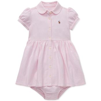商品Ralph Lauren | Ralph Lauren Baby Girls Striped Knit Oxford Dress,商家Macy's,价格¥249图片