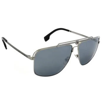 推荐Light Grey Mirror Black Pilot Men's Sunglasses VE2242 10016G 61商品