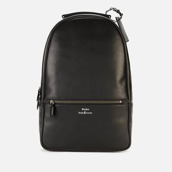 推荐Polo Ralph Lauren Men's Leather Backpack - Black商品