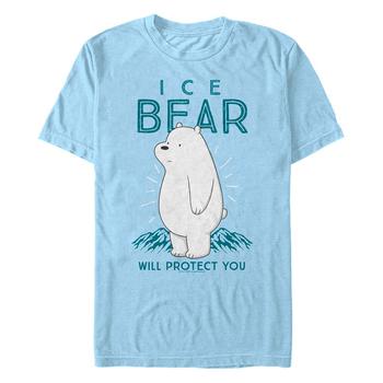 推荐Men's We Bare Bears Ice Bear Will Protect You Short Sleeve T- shirt商品