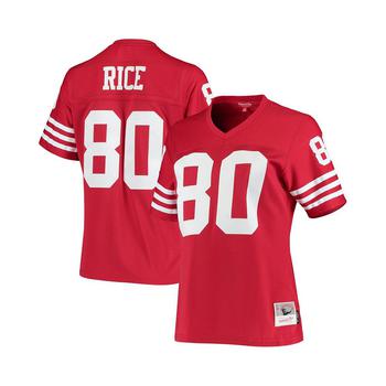 Mitchell and Ness | Women's Jerry Rice Scarlet San Francisco 49ers 1990 Legacy Replica Jersey商品图片,