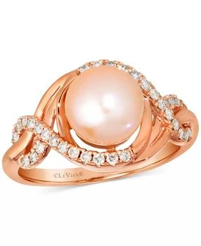 Le Vian | Pink Freshwater Pearl (8mm) & Nude Diamond (1/4 ct. t.w.) Twist Ring in 14k Rose Gold,商家Macy's,价格¥8290