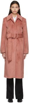 Acne Studios | Pink Belted Faux Fur Coat商品图片,独家减免邮费