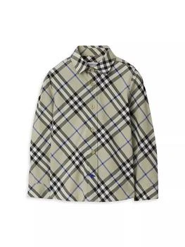 Burberry | Little Boy's & Boy's Check Button-Up Shirt,商家Saks Fifth Avenue,价格¥2101