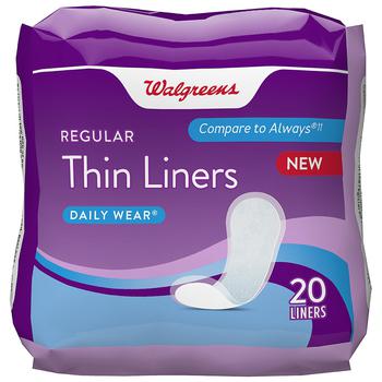 商品Walgreens | Pantiliner Thin Regular Unscented,商家Walgreens,价格¥11图片
