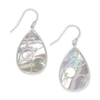 Macy's | Mother of Pearl Caged Teardrop Earrings in Sterling Silver,商家Macy's,价格¥529