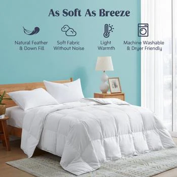 Peace Nest | Lightweight Cool Goose Down Feather Fiber Comforter Less Warm Season Cal King Full Twin Size,商家Premium Outlets,价格¥353