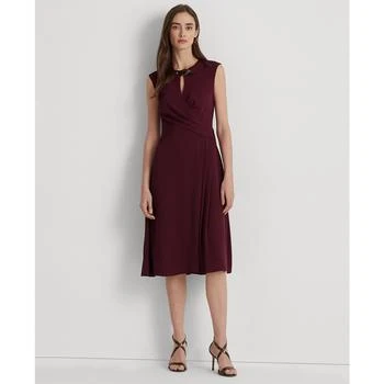 Ralph Lauren | Women's Buckle-Trim Georgette Cap-Sleeve Dress 2.7折