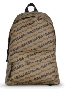推荐Balenciaga All-Over Logo Zipped Backpack商品